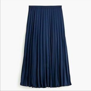 Navy J. Crew Tall Pleated Midi Skirt- Worn Twice, excellent condition